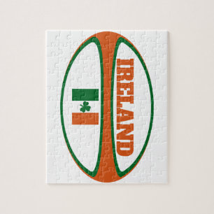 Irland Flag Rugby Ball Puzzle