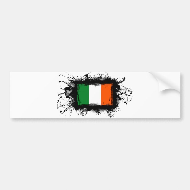 Irland-Flagge Autoaufkleber (Vorne)
