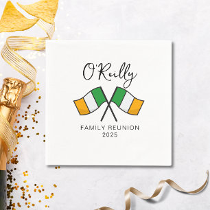 Irland-Flagge Familientreffen Serviette