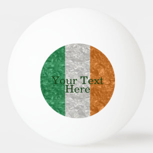 Irland-Flagge - gekrümmt Tischtennisball