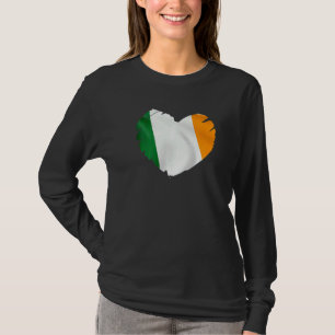 Irland-Flagge in Form eines Herzens Irisch Irland T-Shirt