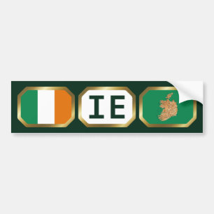 Irland Flagge Karte Code Aufkleber Autoaufkleber