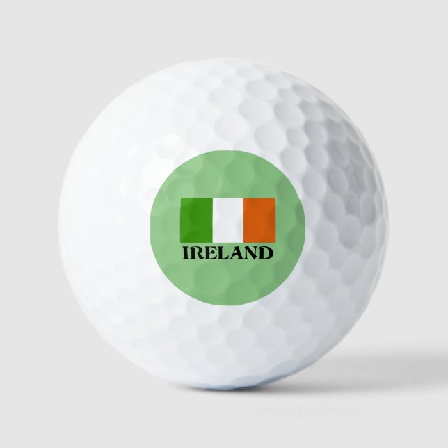 Irland-Flagge, mit Golfball (Vorderseite)