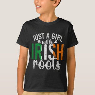 Irland-Flagge Nur Ein Mädchen Mit Irischen Wurzeln T-Shirt