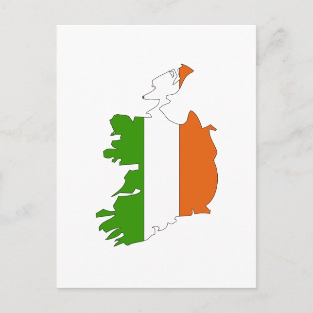 Irland-Flagge Postkarte (Vorderseite)