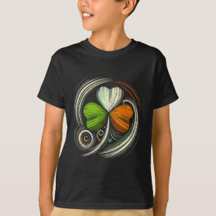 Irland-Flagge Shamrock Irisch Flaggen Vintage Dist T-Shirt