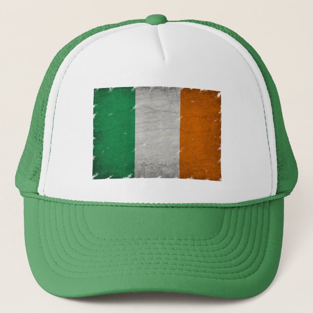 Irland-Flagge  Truckerkappe (Vorderseite)