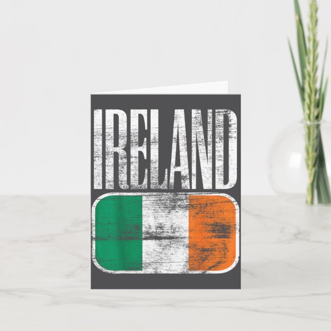 Irland-Flagge Unterstützung Karte (Vorderseite)