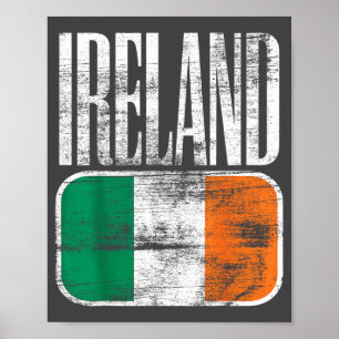 Irland-Flagge-Unterstützung Poster