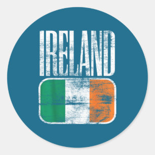 Irland-Flagge-Unterstützung Runder Aufkleber