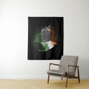 Irland-Flagge Wandteppich