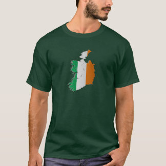 Irland-Flaggen-Karte T-Shirt
