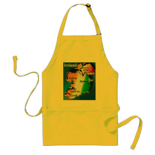 Irland-Flaggen-Karten-Schürze Schürze