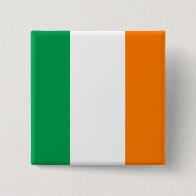 Irland-Flaggen-Knopf Button (Vorderseite)