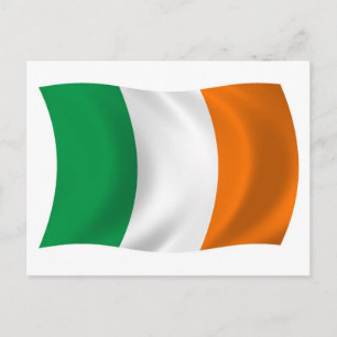 Irland Flaggen Postkarte