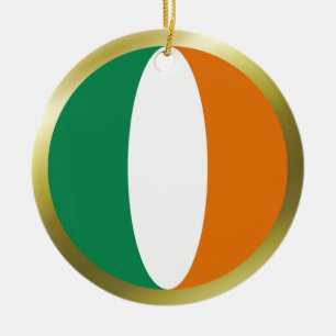 Irland Flaggen-Schmuck Keramikornament
