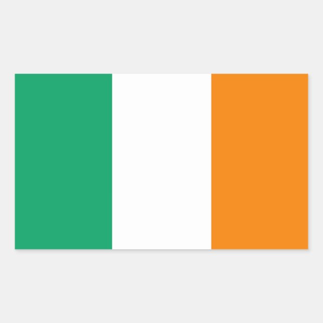 Irland Flaggenaufkleber Rechteckiger Aufkleber (Vorderseite)