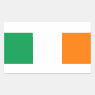 Irland Flaggenaufkleber Rechteckiger Aufkleber