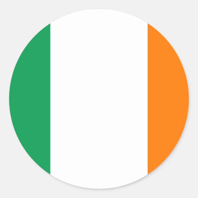 Irland Flaggenaufkleber Runder Aufkleber (Vorderseite)