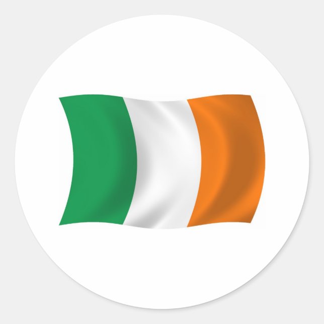 Irland Flaggenaufkleber Runder Aufkleber (Vorderseite)