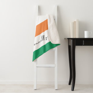 Irland Flaggenfarben Irischer Nachname Benutzerdef Sherpadecke