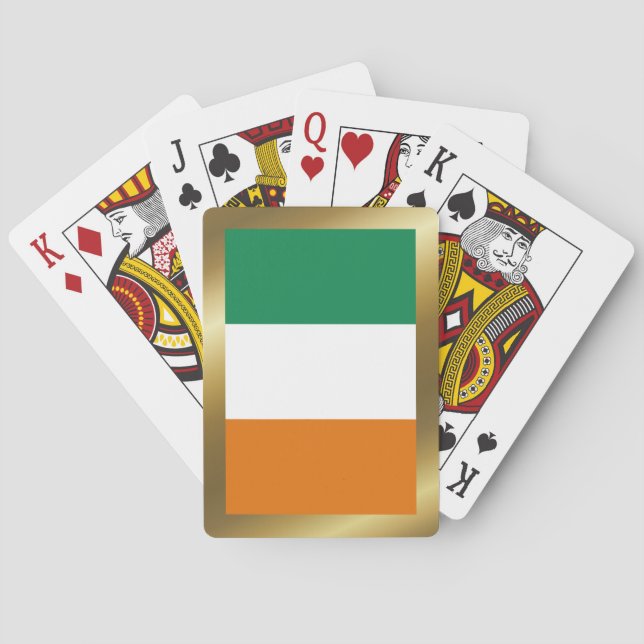 Irland Flaggenplatzierungskarten Spielkarten (Rückseite)