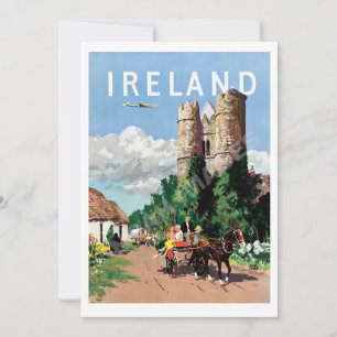 Irland Flugreise 5x7 große Postkarte