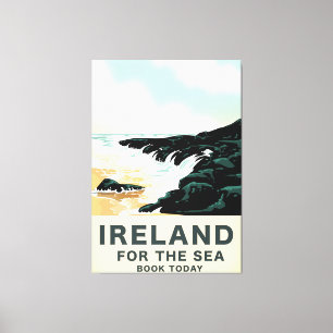 Irland "For Sea" Nautical travel poster Leinwanddruck