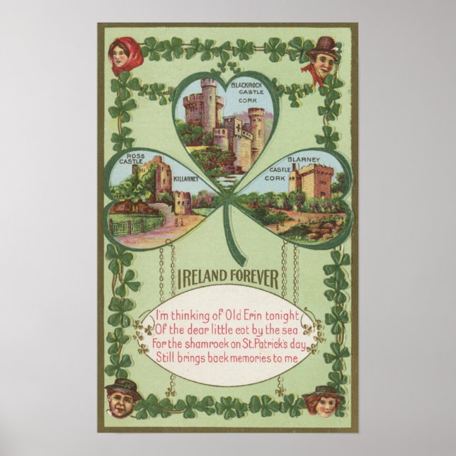 Irland Forever - Cork und Killarney Castles Poster (Vorne)