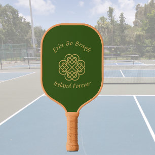 Irland Forever Gold Celtic Kleeblatt Pickleball Schläger