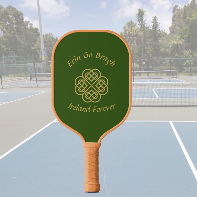 Irland Forever Gold Celtic Kleeblatt Pickleball Schläger (Von Creator hochgeladen)