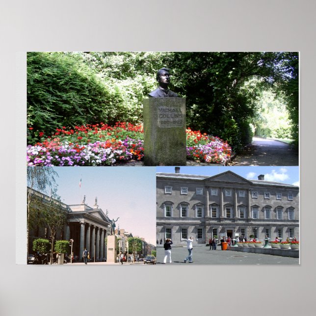 Irland Foto Collage, Michael Collins, GPO Dublin Poster (Vorne)