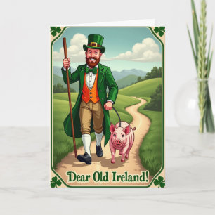 Irland Freund Und Schwein Spaziergang Karte