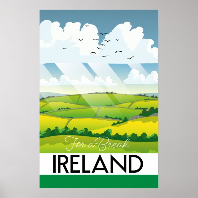 Irland für eine Pausenpostkarte Poster (Vorne)