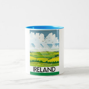 Irland für eine Pausenpostkarte Zweifarbige Tasse