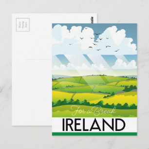 Irland für eine Reise-Pause Postkarte