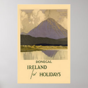 Irland Für Ihren Urlaub Donegal Vintage Reise Poster