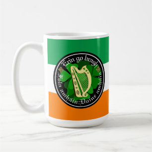 Irland für immer/Erin gehen am Bremsen/1 Blut/Mens Kaffeetasse