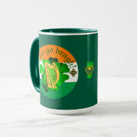 Irland für immer/Erin go bragh/ Harfe/Flagge/Herz 