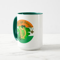 Irland für immer/Erin go bragh/ Harfe/Flagge
