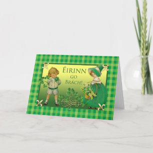 Irland für immer St. Patrick's Day auf Irisch-Gäli Karte