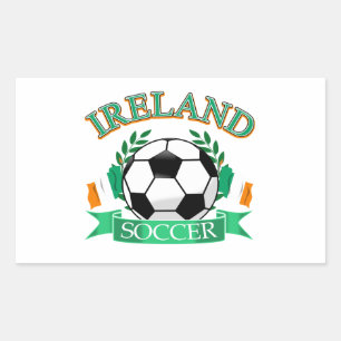 Irland Fußball-Designs Rechteckiger Aufkleber