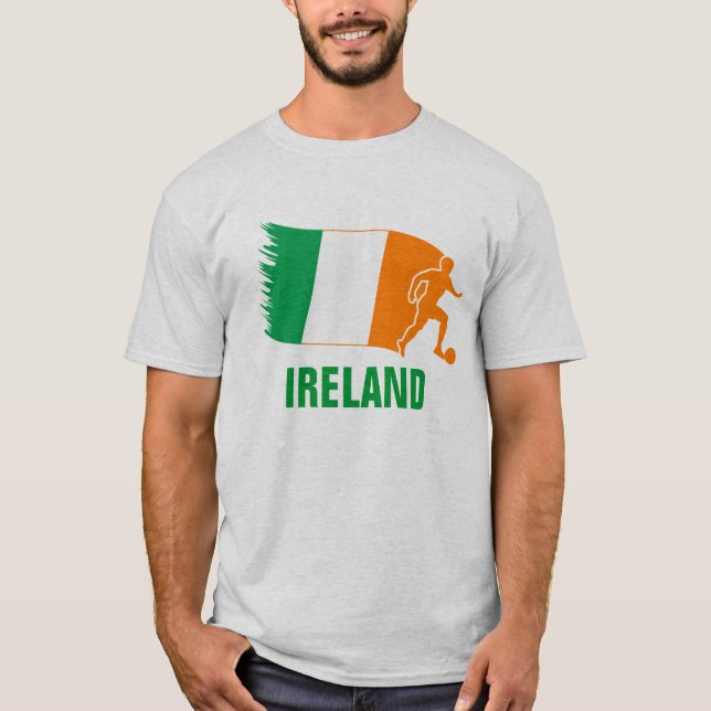 Irland-Fußball-Flagge T-Shirt (Vorderseite)