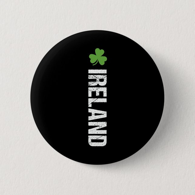 Irland Geschenk Flagge Irland Vintage St. Patricks Button (Vorderseite)