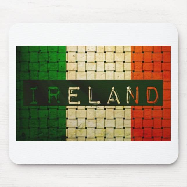 Irland Gewebte Flagge Mousepad (Vorne)