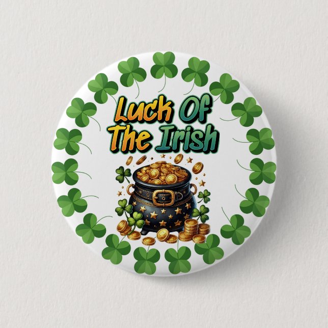 Irland-Glück  Button (Vorderseite)