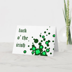 Irland-glück: Kleeblatt-blasen Karte