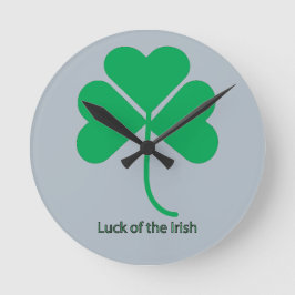 Irland Glück Runde Wanduhr