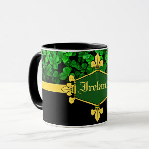 Irland grüne Shamrocks, Anpassen mit Namen 5 Tasse