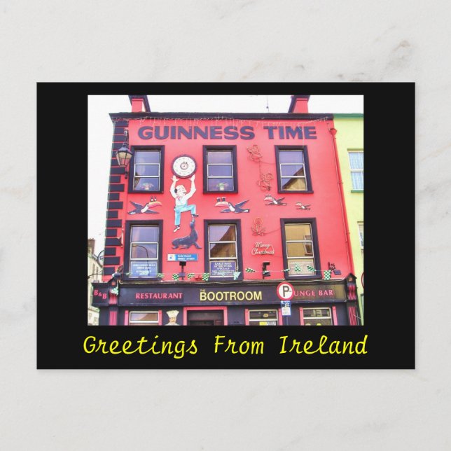 Irland Happy Hour Postcard Postkarte (Vorderseite)